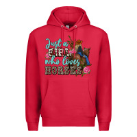 Just A Girl Who Loves Horses Premium Hoodie | Teevron