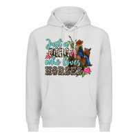 Dove Grey just a girl who loves horses Premium Hoodie - MaliasSmallBusiness