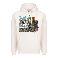 Pale Pink just a girl who loves horses Premium Hoodie - MaliasSmallBusiness