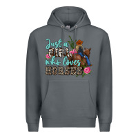 Rock just a girl who loves horses Premium Hoodie - MaliasSmallBusiness