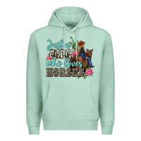 Seafoam just a girl who loves horses Premium Hoodie - MaliasSmallBusiness