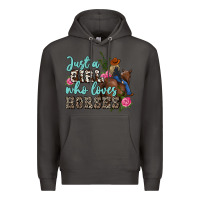 Smoke just a girl who loves horses Premium Hoodie - MaliasSmallBusiness