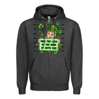 Charcoal Heather may the luck of the irish be with you Zipper Hoodie - Artiststas
