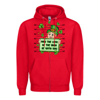 Red may the luck of the irish be with you Zipper Hoodie - Artiststas