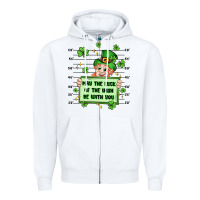 White may the luck of the irish be with you Zipper Hoodie - Artiststas