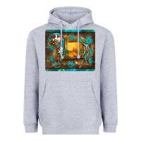 Heather Grey western horse sunset turquoise's gemstones mousepad Heavyweight Hoodie - BarkalooDesign
