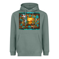 Sage western horse sunset turquoise's gemstones mousepad Heavyweight Hoodie - BarkalooDesign
