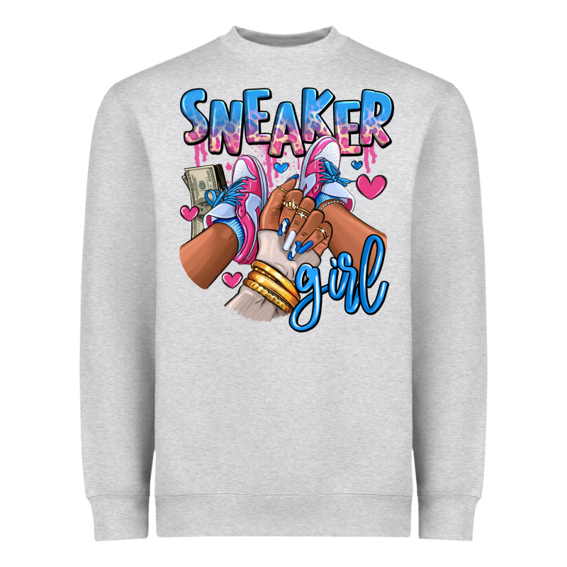 Sneaker Girl Afro Woman Heavyweight Sweatshirt by RanaPortraitStore | Teevron