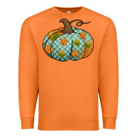 Carrot blue plaid autumn pumpkin Premium Sweatshirt - Jasminsmagicworld