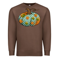 Chestnut blue plaid autumn pumpkin Premium Sweatshirt - Jasminsmagicworld