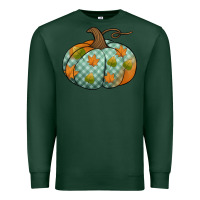 Sports Green blue plaid autumn pumpkin Premium Sweatshirt - Jasminsmagicworld