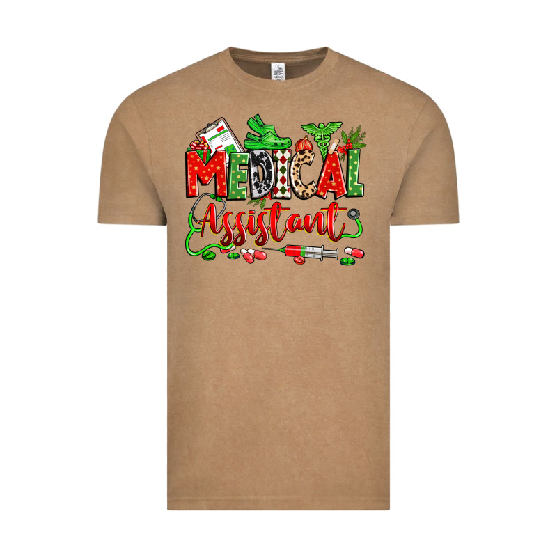 Christmas Medical Assistant Vintage Tee by Zillion Design Studio | Teevron