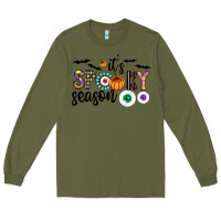 Army Green spooky Long Sleeve Tee - CowhideDigitalArt