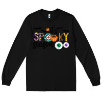Black spooky Long Sleeve Tee - CowhideDigitalArt