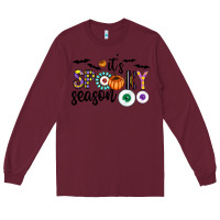 Burgundy spooky Long Sleeve Tee - CowhideDigitalArt