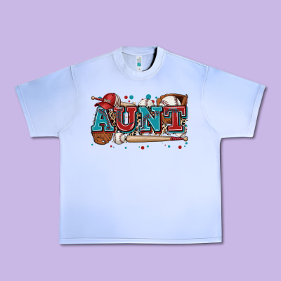 Aunt Baseball Urban Heavy Tee Designed By Zillion Design Studio