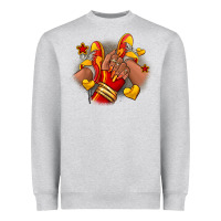 Heather Grey Softball afro girl sneakers Heavyweight Sweatshirt - RanaPortraitStore