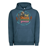 Pigment Midnight Navy some things are better left unsaid Urban Hoodie - Artiststas