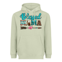 Matcha blessed mama serape cowhide turquoise Heavyweight Hoodie - Jasminsmagicworld
