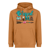 Meerkat blessed mama serape cowhide turquoise Heavyweight Hoodie - Jasminsmagicworld