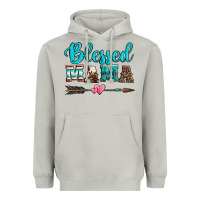 Moon Dust blessed mama serape cowhide turquoise Heavyweight Hoodie - Jasminsmagicworld