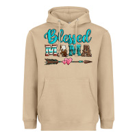 Mushroom blessed mama serape cowhide turquoise Heavyweight Hoodie - Jasminsmagicworld