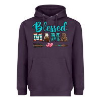 Plum blessed mama serape cowhide turquoise Heavyweight Hoodie - Jasminsmagicworld