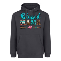 Smoke blessed mama serape cowhide turquoise Heavyweight Hoodie - Jasminsmagicworld