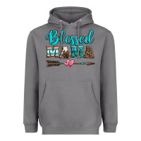 Storm blessed mama serape cowhide turquoise Heavyweight Hoodie - Jasminsmagicworld