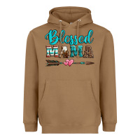Toasted Coconut blessed mama serape cowhide turquoise Heavyweight Hoodie - Jasminsmagicworld