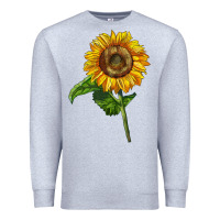 Heather Grey mammoth sunflower Premium Sweatshirt - LillyAllenDesigns