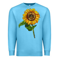 Ocean Blue mammoth sunflower Premium Sweatshirt - LillyAllenDesigns