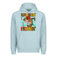 Blue Mist wishing i was fishing Premium Hoodie - MaliasSmallBusiness