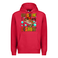 Cardinal wishing i was fishing Premium Hoodie - MaliasSmallBusiness