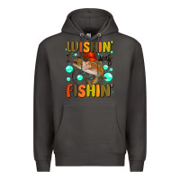 Smoke wishing i was fishing Premium Hoodie - MaliasSmallBusiness