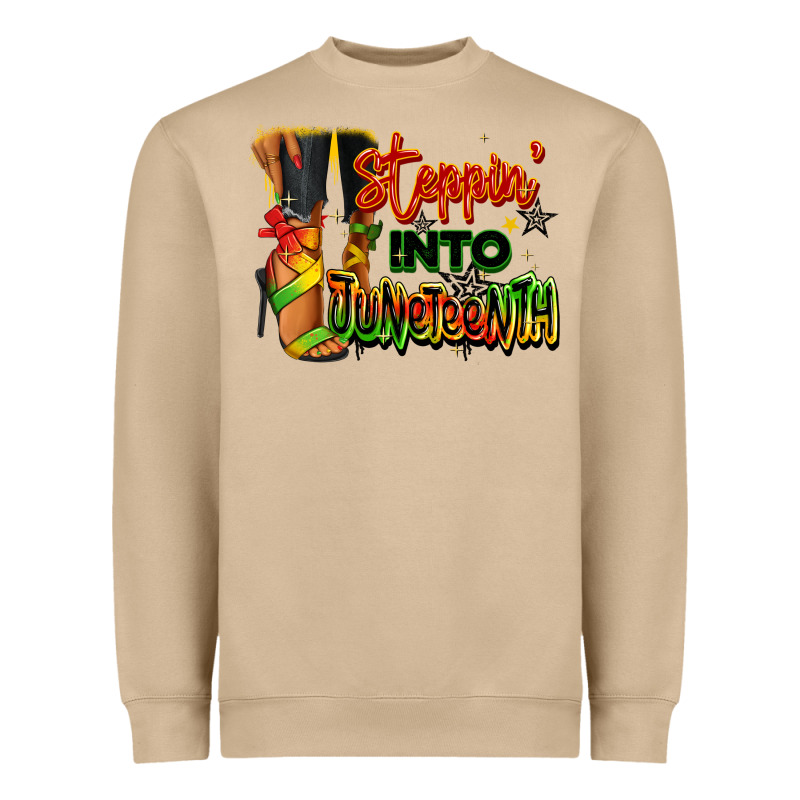 Steppin' Into Juneteenth Black Fashion Girl Heavyweight Sweatshirt by RanaPortraitStore | Teevron
