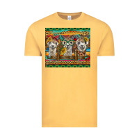 Vintage Mustard alpacas Vintage Tee - BarkalooDesign