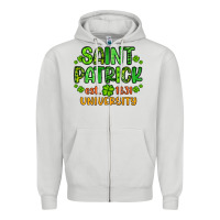 Dove Grey saint patrick university Zipper Hoodie - Artiststas