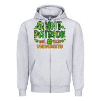 Heather Grey saint patrick university Zipper Hoodie - Artiststas