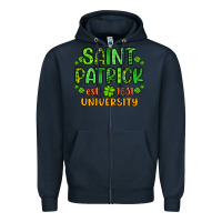 Navy saint patrick university Zipper Hoodie - Artiststas