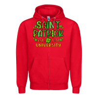 Red saint patrick university Zipper Hoodie - Artiststas