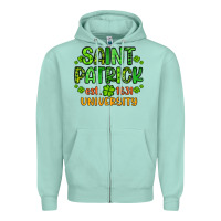 Seafoam saint patrick university Zipper Hoodie - Artiststas