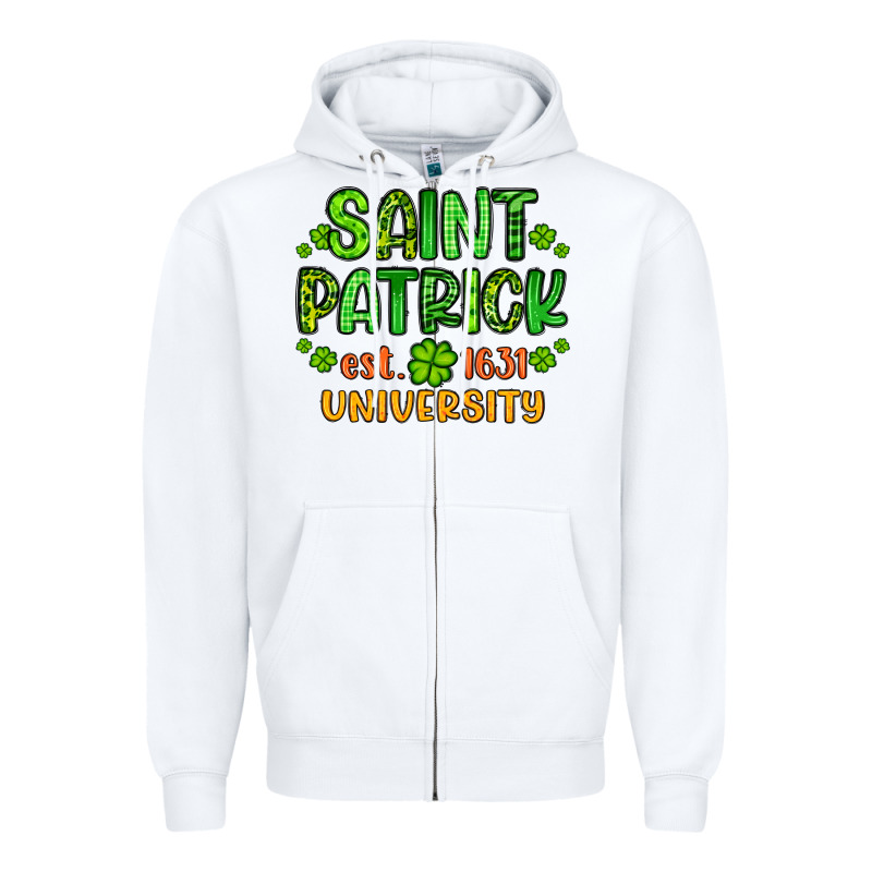 Saint Patrick University Zipper Hoodie by Artiststas | Teevron