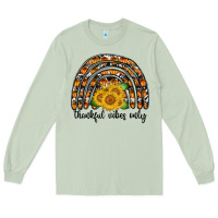 Matcha Thankful Vibes Only Long Sleeve Tee - CowhideDigitalArt