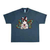 Midnight Navy Christmas joy bull terrier Urban Heavy Tee - RanaPortraitStore