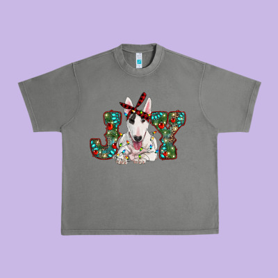 Christmas Joy Bull Terrier Urban Heavy Tee Designed By Ranaportraitstore