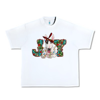 White Christmas joy bull terrier Urban Heavy Tee - RanaPortraitStore