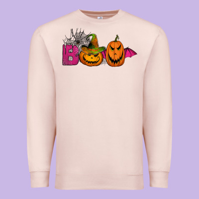 Boo Pumpkins Premium Sweatshirt Designed By Jasminsmagicworld