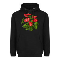 Black anthurium Heavyweight Hoodie - LillyAllenDesigns