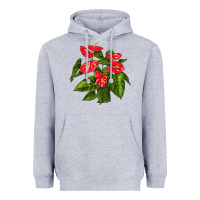 Heather Grey anthurium Heavyweight Hoodie - LillyAllenDesigns